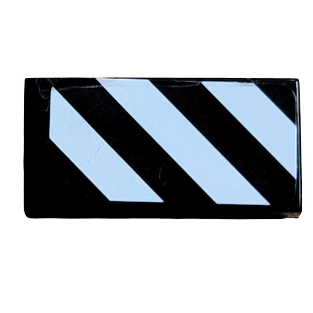 LEGO‎ Black 1x2 Tile Danger Stripes 3069pb0473 41117 Pop Star TV Studio Friends